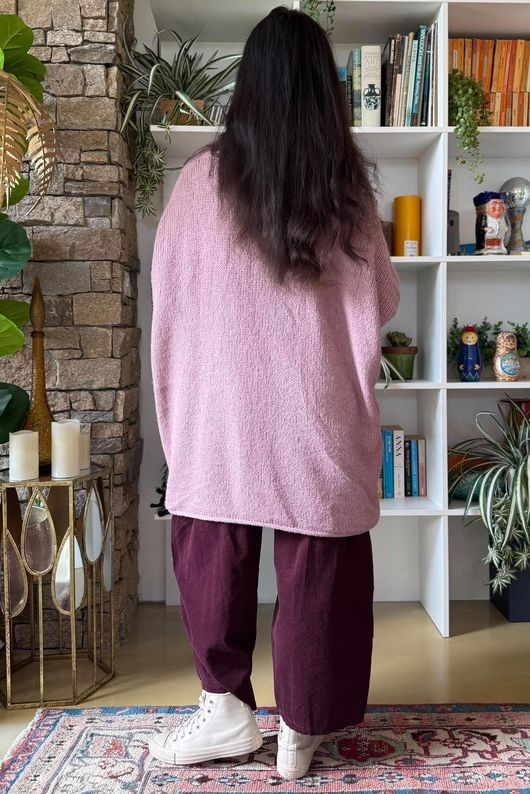 Big Softie Archie Slouch Knit Dusky Rose